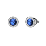 Guess stainless steel oorknoppen color my day sapphire voor dames