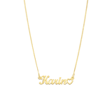 Zilveren goldplated naamketting hart voor dames