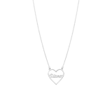 Namenskette, 925 Silber, Herz