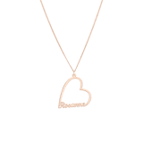 Elora gerecycled zilver zilveren rose plated naamketting hart voor dames