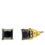 Zilveren goldplated oorknoppen met zirkonia voor dames