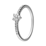Silberring mit zirkoniabesetzter Blume, 