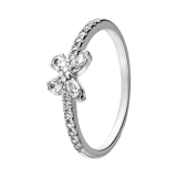 Zilveren ring vlinder zirkonia