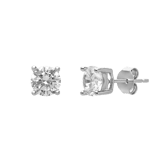 Zilveren oorknoppen rond 6mm met zirkonia 