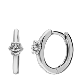 Ohrringe aus 925er Silber Blume mit Zirkoniabesatz