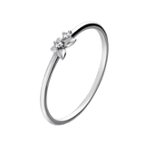 Zilveren ring vlinder zirkonia