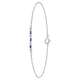 Zilveren armband blauw/wit zirkonia