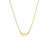 Elora gerecycled zilver zilver goldplated angel number ketting voor dames - kies jouw nummer