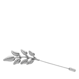 Bijoux zilverkleurige broche bladtak voor dames