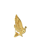 Bijoux goudkleurige broche duif voor dames