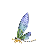 Goldfarbene Modeschmuck-Brosche Libelle