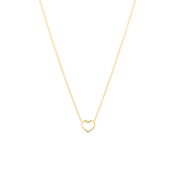 Zilveren goldplated ketting met hanger hart voor dames