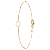 Armband aus 925er Silber, vergoldet, offenes Herz