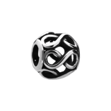 Stainless steel bedel met open infinity