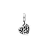 Stainless steel bedel hart met levensboom
