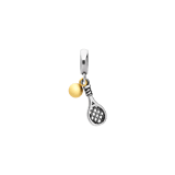 Charm aus Edelstahl Tennisschläger