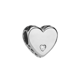 Stainless steel bedel hart met zirkonia