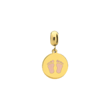 Stainless steel goldplated hanger met plating munt voeten voor dames