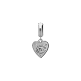 Charm aus Edelstahl Herz mit Auge