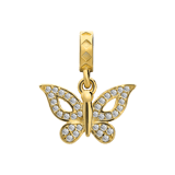 Zilveren goldplated hanger met zirkonia voor dames