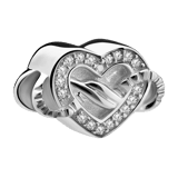 Zilveren bedel hart en infinity 