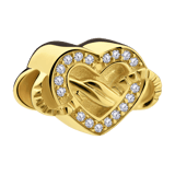 Zilveren goldplated hanger hart met infinity met zirkonia voor dames