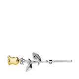 Silberne Brosche mit goldener Rose