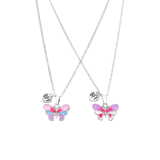 Bijoux zilverkleurige kinderkettingen set met hanger