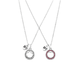 Bijoux zilverkleurige kinderkettingen set met ster en hart