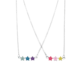 Bijoux zilverkleurige kinderketting met hanger ster