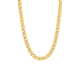 Vergoldete Edelstahlkette mit Gourmetgliedern, 6 mm
