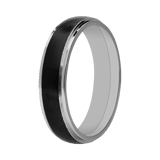 Stainless steel ring mat zwart