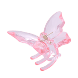 Haarspange, Schmetterling, Weiß/Rosa