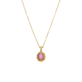 Stainless steel goldplated ketting met hanger bloem voor dames