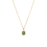 Stainless steel goldplated ketting met hanger met zirkonia voor dames