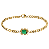 Stainless steel goldplated fantasiearmband met zirkonia voor dames