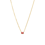 Stainless steel goldplated ketting met hanger met zirkonia voor dames