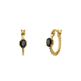 Stainless steel goldplated oorknoppen met zirkonia voor dames