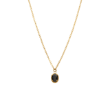 Stainless steel goldplated ketting met hanger met zirkonia voor dames