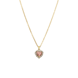 Stainless steel goldplated ketting met hanger hart voor dames