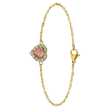 Stainless steel goldplated fantasiearmband hart voor dames