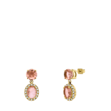 Stainless steel goldplated oorknoppen voor dames