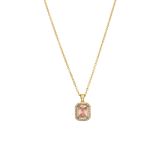 Stainless steel goldplated ketting met hanger met zirkonia voor dames