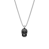 Halskette aus Edelstahl mit Totenkopf