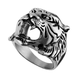 Stainless steel ring tijger