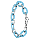 Armband aus Edelstahl, mit blauer Emaille