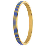 Armreif aus Edelstahl, vergoldet, mit Blau