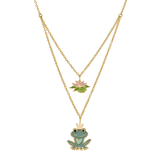 Halskette aus 925er Silber, vergoldet, Disney-Frosch