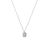 Zilveren ketting met hanger ID tag