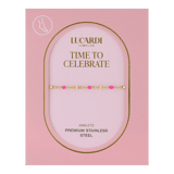 Fußkettchen aus recyceltem Edelstahl, vergoldet, Saturn